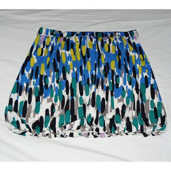 Tibi Multi-color Artistic Brush Stroke Bubble Skirt, SZ 10, GUC - Picture 1 of 1
